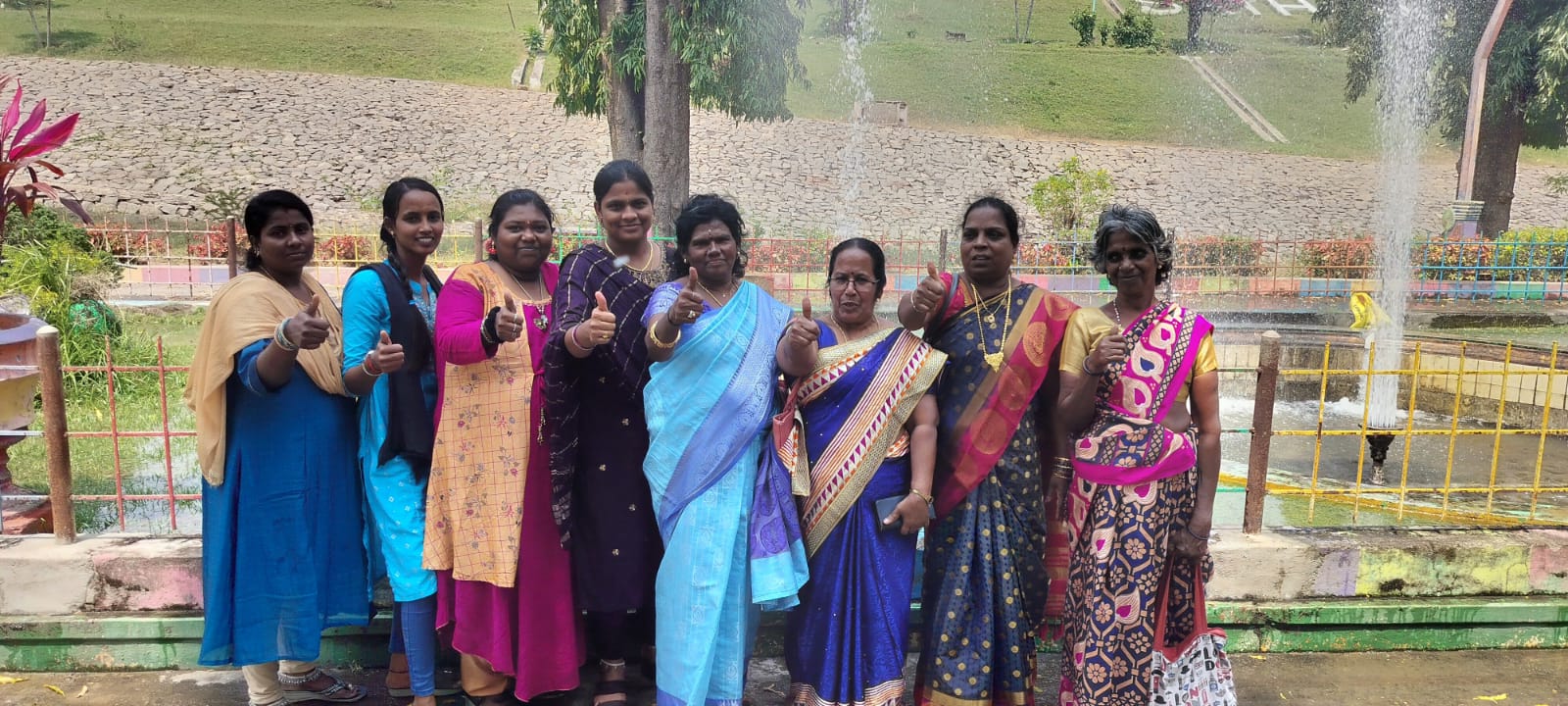 Happy students at Bharathi Vidyalaya Arani
